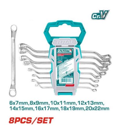 8Pcs Offset Ring Spanner Set (6-22mm) - TOTAL THT102486