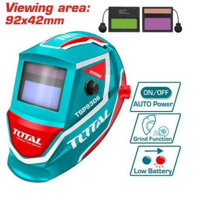 92×42mm Auto-Darkening Welding Helmet - TOTAL TSP9306