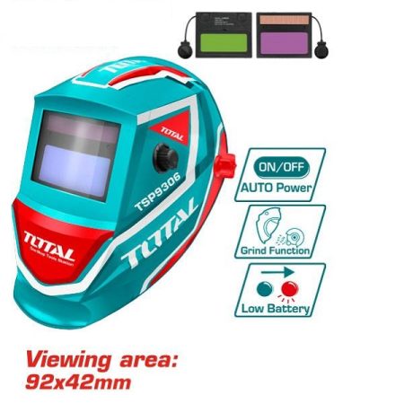 92×42mm Auto-Darkening Welding Helmet - TOTAL TSP9306