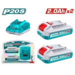 20V P20S Lithium-Ion Battery & Charger Kit – 2 x 2.0Ah – Total TFBCPK1222