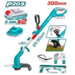 300mm Cordless Grass Trimmer with Battery and Charger - Total TGTLI20301