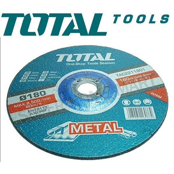 7 inch (180mm) Abrasive Metal Cutting Disc - TOTAL TAC2211801