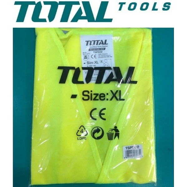 XL Yellow Reflective Vest - TOTAL TSP502