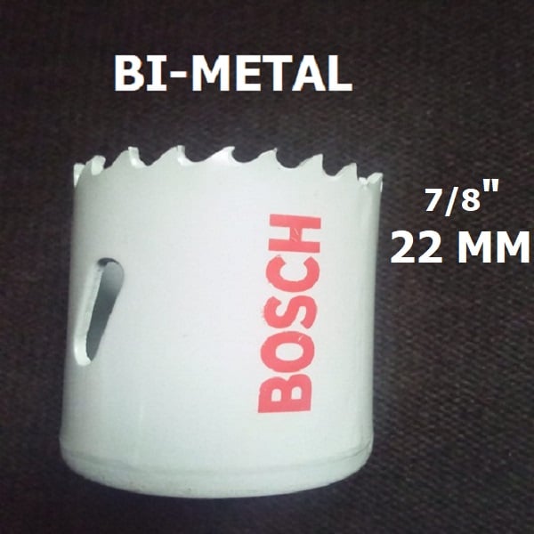 22mm Holesaw for Standard Adapters – Bosch 2608580402 HSS BI-METAL Hole saw - 2 608 580 402