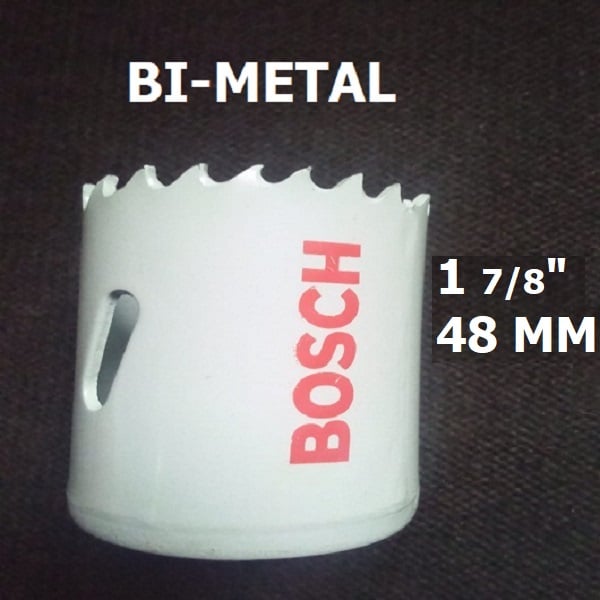 48mm Holesaw for Standard Adapters – Bosch 2608580418 HSS BI-METAL Hole saw - 2 608 580 418