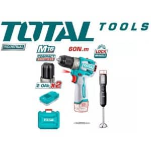2pcs Combo Kit with Cordless Screwdriver Dill, Hand Blender, 2Pcs 2Ah Battery Pack & Charger - Total TCKLI1628