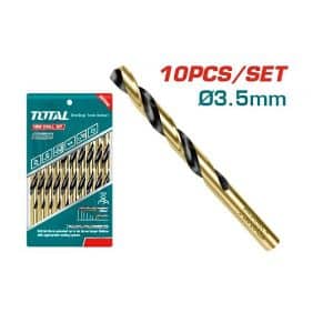 3.5mm HSS Drill Bit Set 10Pcs – TOTAL TAC100353