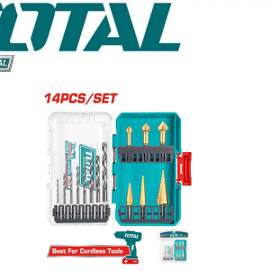 4341 HSS Drill bits & Step Drill Bits Set 14 Pcs - TOTAL TACSDL61401
