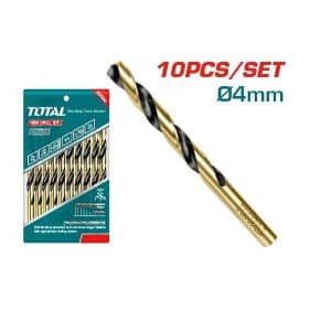 4mm HSS Drill Bit Set 10Pcs - TOTAL TAC100403