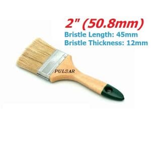 2 inch Flat Paint Brush with Wooden Handle - Pulsar 2"