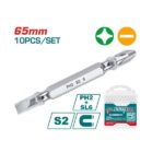 10 Pcs Double End Screwdriver Bits Set - TOTAL TAC16HL133