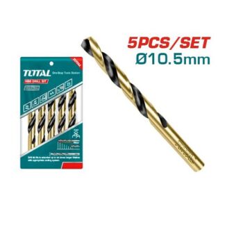 10.5mm HSS Drill Bit Set 5Pcs - TOTAL TAC101053