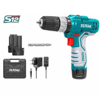 10mm Cordless Impact Drill with 2 x 1.5Ah Battery Pack and Charger - Total TIDLI1232