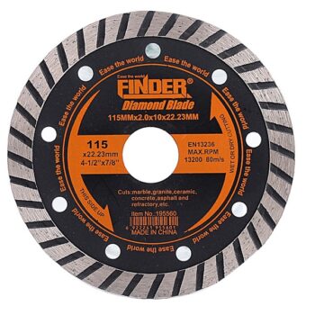 115 mm Turbo Diamond Cutting Disc - 4½ inch - Finder 195560