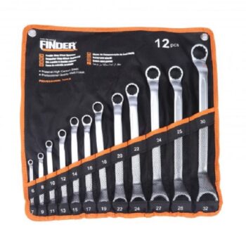12pcs Double Ring Offset Spanner Set (6x7-->30x32, Canvas Bag) - Finder 192048