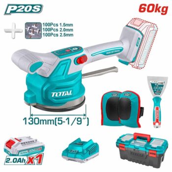 130mm 60kg Cordless Li-ion Tile Vibration Machine with 2.0Ah Battery & Charger - TOTAL TTVLI20015