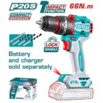 13mm Compact Brushless Cordless Impact Drill without Battery & Charger - Total TIDLI206681