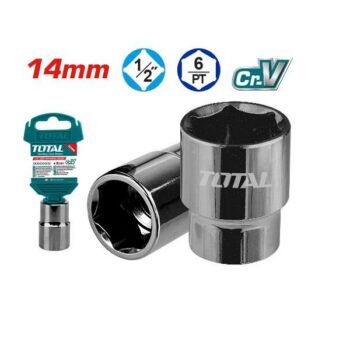14mm Hexagonal Socket - ½ inch Square Drive, 6Point - TOTAL THTST12141