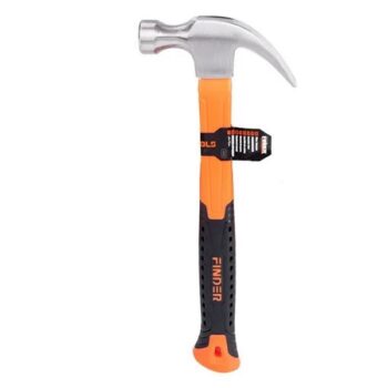 16 OZ Rubber Handle Claw Hammer - 500g, Rubber Fiber - Finder 191327