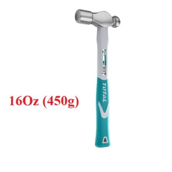 16oz/450g Ball Pein Hammer with Fiberglass Handle - TOTAL THT74166