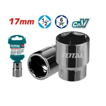 17mm Hexagonal Socket - ½ inch Square Drive, 6Point - TOTAL THTST12171