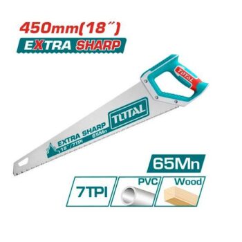 18 inch Hand Saw - 450mm, 7TPI - TOTAL THT55450