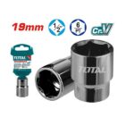19mm Hexagonal Socket - ½ inch Square Drive, 6Point - TOTAL THTST12191