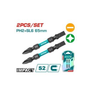 2 Pcs Impact Screwdriver Bits Set - TOTAL TACIM72PH265