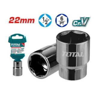 22mm Hexagonal Socket - ½ inch Square Drive, 6Point - TOTAL THTST12221
