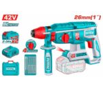 26mm Cordless Li-ion Rotary Hammer with SDS Plus Chuck System & Integrated LED Work Light - TOTAL TRHLI422682