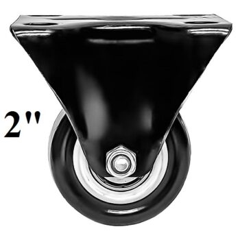 2inch Black Fixed Plate Caster with Polyurethane Wheel