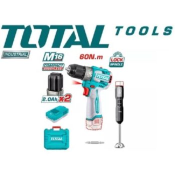 2pcs Combo Kit with Cordless Screwdriver Drill, Hand Blender, 2Pcs 2Ah Battery Pack & Charger - Total TCKLI1628