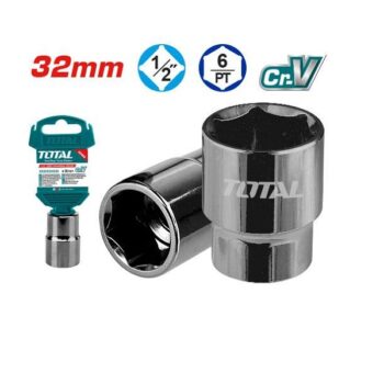 32mm Hexagonal Socket - ½ inch Square Drive, 6Point - TOTAL THTST12321
