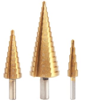 3PCS Step Drill Set 4-20/4-32/4-12mm - Finder 196657