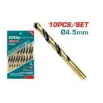 4.5mm HSS Drill Bit Set 10Pcs - TOTAL TAC100453