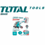 4½ inch Cordless Angle Grinder with 10 Pcs Abrasive Metal Cutting Disc, 2 Pcs 5Ah Battery Pack and Charger – 20V, 115mm - Total TAGLI2211532