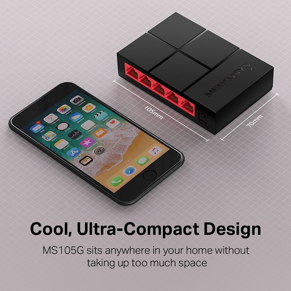 5-Port 10/100/1,000 Mbps Desktop Switch Mercusys MS105G