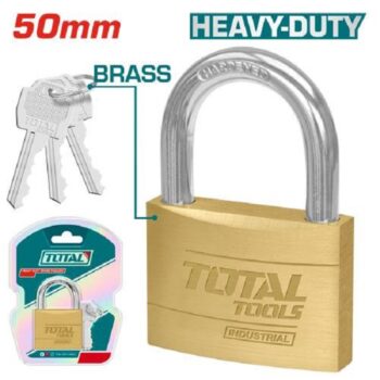 50mm Heavy Duty Brass Padlock - TOTAL TLK32502