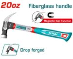 560g (20oz) Claw Hammer with Fiberglass Handle - TOTAL THCH61020