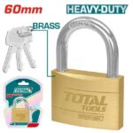 60mm Heavy Duty Brass Padlock - TOTAL TLK32602