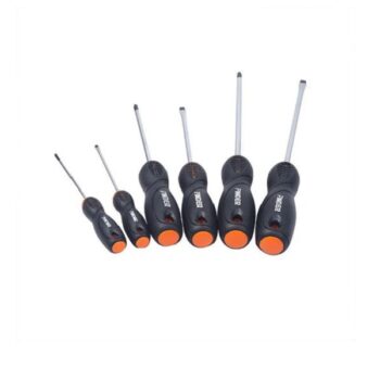 6PCS Screwdriver Set - SL3x75mm, SL5x100mm, SL6x150mm, PH0x75mm, PH1x100mm, PH2x150mm - Finder 193031