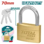 70mm Heavy Duty Brass Padlock - TOTAL TLK32702