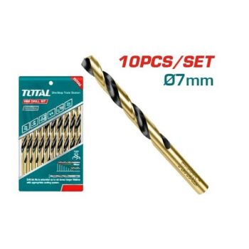7mm HSS Drill Bit Set 10Pcs - TOTAL TAC100703