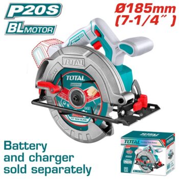 7¼ inch Cordless Circular Saw with Battery and Charger Sold Separately - 20V, 185mm - Total TSLI1851