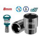 8mm Hexagonal Socket - ½ inch Square Drive, 6Point - TOTAL THTST12081