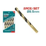 9.5mm HSS Drill Bit Set 5Pcs - TOTAL TAC100953