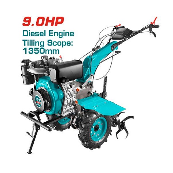 9HP Diesel Tiller 300mm Tilling depth 1350mm Tilling Scope – TOTAL TDC13501D