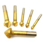High-Speed Steel Countersinks for Screws - Set of 6 bits