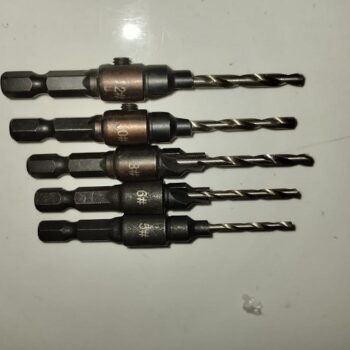 Drill-Bit Countersink set for Wood - 5pcs with Drill Bits