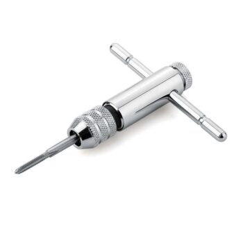 Engineers Ratchet Tap Wrench - T-Handle,M3-M8 Holder, Stainless